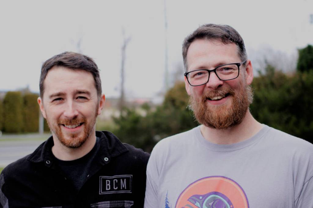 Michael Doyle, left, and Craig Frew launched a website, CampMatch.ca, streamlining the process of finding, and signing up for youth camps. (Bailey Seymour/Peninsula News Review)