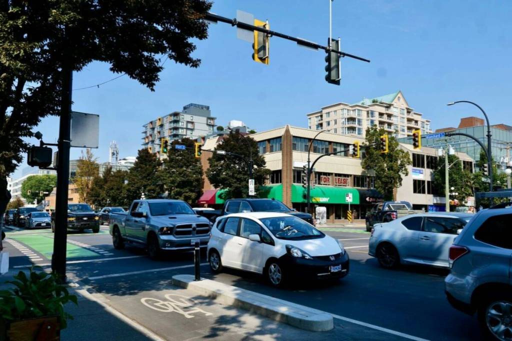 Significant traffic impacts are expected starting March 21 for milling and paving work on Blanshard Street between Caledonia Avenue and Bay Street. (Tony Trozzo/Victoria News file photo)