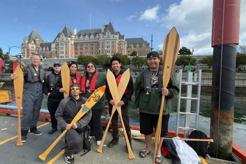 The Songhees Salish Seawolf canoe is clean and blessed marking an important and meaningful start to this year&rsquo;s season. (Songhees Tours/Facebook)